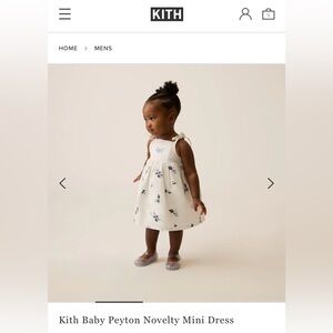 Kith White and Blue Floral Baby Dress